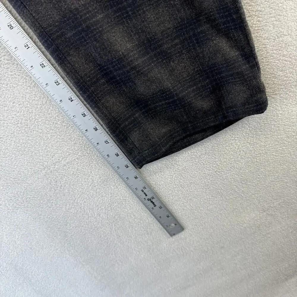 Banana Republic pants Men's 36x30 Gray Blue Houndstooth Plaid Emerson Wool NEW